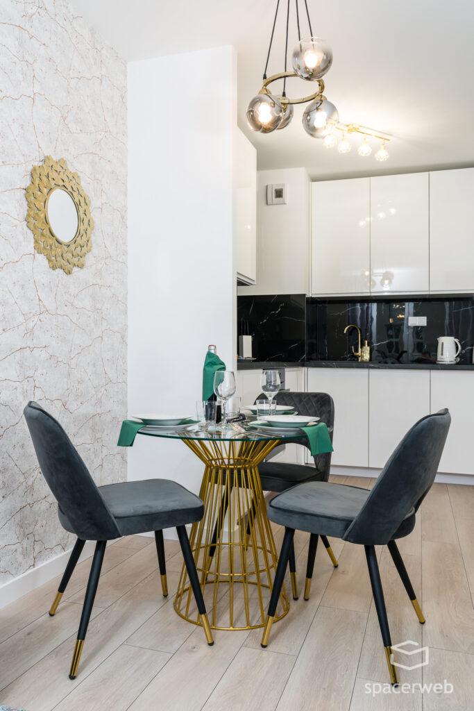 Fotografia wnętrz - salon z jadalnią, wynajem krótkoterminowy